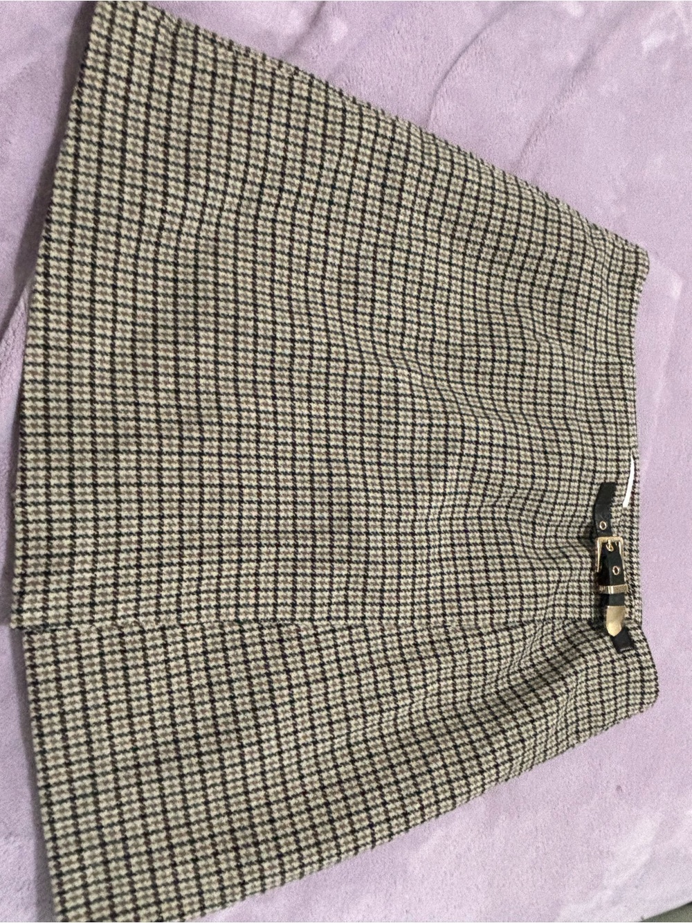Joe Fresh Black and White Houndstooth Mini Skirt